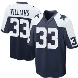 Nike Javonte Williams Dallas Cowboys Men's Game Navy Blue Throwback Jersey