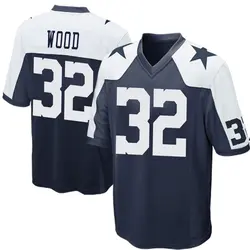 Nike Julius Wood Dallas Cowboys Youth Game Navy Blue Throwback Jersey