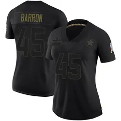 Nike Justin Barron Dallas Cowboys Women's Limited Black 2020 Salute To Service Jersey