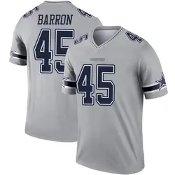 Nike Justin Barron Dallas Cowboys Youth Legend Gray Inverted Jersey