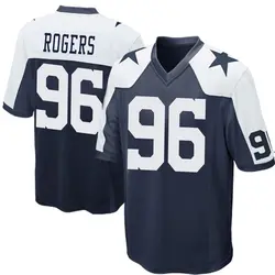 Nike Justin Rogers Dallas Cowboys Men's Game Navy Blue Throwback Jersey
