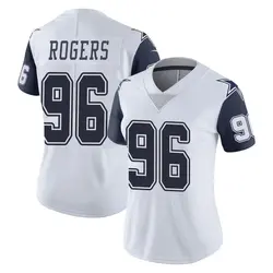 Nike Justin Rogers Dallas Cowboys Women's Limited White Color Rush Vapor Untouchable Jersey