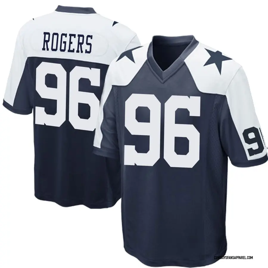 Nike Justin Rogers Dallas Cowboys Youth Game Navy Blue Throwback Jersey