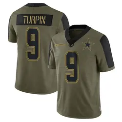 Nike KaVontae Turpin Dallas Cowboys Men's Limited Olive 2021 Salute To Service Jersey