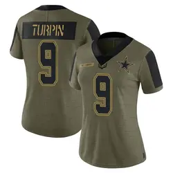 Nike KaVontae Turpin Dallas Cowboys Women's Limited Olive 2021 Salute To Service Jersey