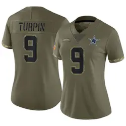Nike KaVontae Turpin Dallas Cowboys Women's Limited Olive 2022 Salute To Service Jersey
