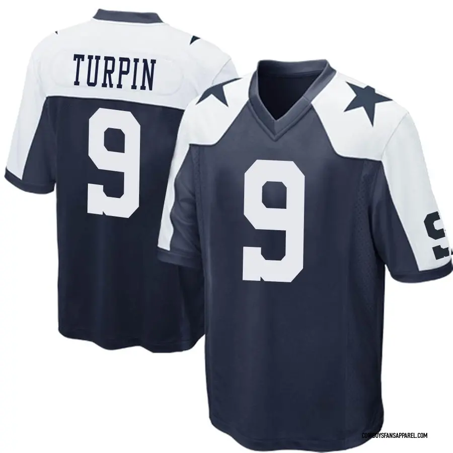 Nike KaVontae Turpin Dallas Cowboys Youth Game Navy Blue Throwback Jersey