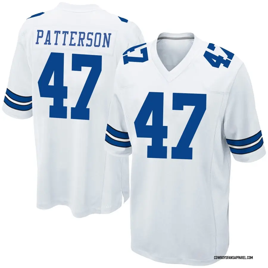 Nike Langston Patterson Dallas Cowboys Youth Game White Jersey