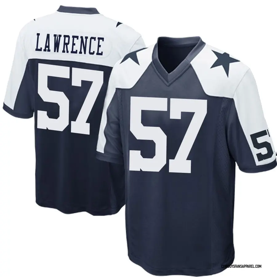 Nike Malachi Lawrence Dallas Cowboys Youth Game Navy Blue Throwback Jersey