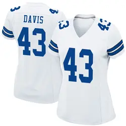 Nike Malik Davis Dallas Cowboys Women's Game White Jersey
