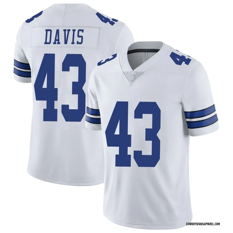 Nike Malik Davis Dallas Cowboys Youth Limited White Vapor Untouchable Jersey