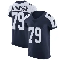 Nike Marcellus Johnson Dallas Cowboys Men's Elite Navy Alternate Vapor Untouchable Jersey