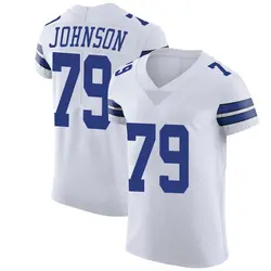 Nike Marcellus Johnson Dallas Cowboys Men's Elite White Vapor Untouchable Jersey