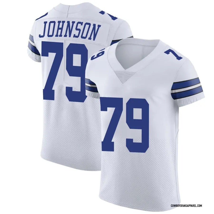 Nike Marcellus Johnson Dallas Cowboys Men's Elite White Vapor Untouchable Jersey