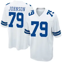 Nike Marcellus Johnson Dallas Cowboys Men's Game White Jersey