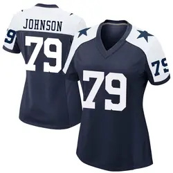 Nike Marcellus Johnson Dallas Cowboys Women's Game Navy Alternate Jersey
