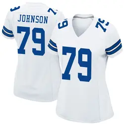 Nike Marcellus Johnson Dallas Cowboys Women's Game White Jersey