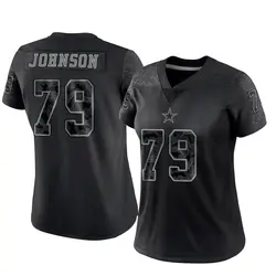 Nike Marcellus Johnson Dallas Cowboys Women's Limited Black Reflective Jersey