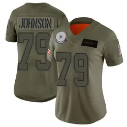 Nike Marcellus Johnson Dallas Cowboys Women's Limited Camo 2019 Salute to Service Jersey