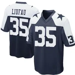 Nike Marist Liufau Dallas Cowboys Youth Game Navy Blue Throwback Jersey