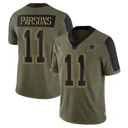 Nike Micah Parsons Dallas Cowboys Men's Limited Olive 2021 Salute To Service Jersey
