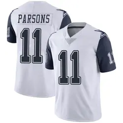 Nike Micah Parsons Dallas Cowboys Youth Limited White Color Rush Vapor Untouchable Jersey