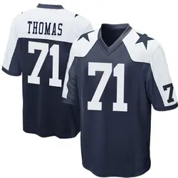 Nike Nathan Thomas Dallas Cowboys Men's Game Navy Blue Throwback Jersey
