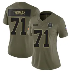 Nike Nathan Thomas Dallas Cowboys Women's Limited Olive 2025 Salute to Service Jersey