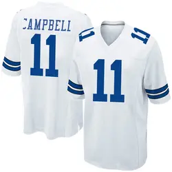 Nike Parris Campbell Dallas Cowboys Youth Game White Jersey