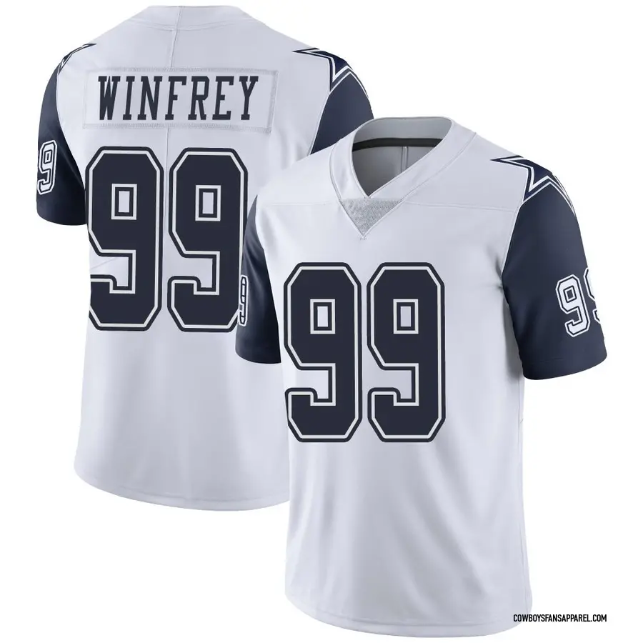 Nike Perrion Winfrey Dallas Cowboys Men's Limited White Color Rush Vapor Untouchable Jersey
