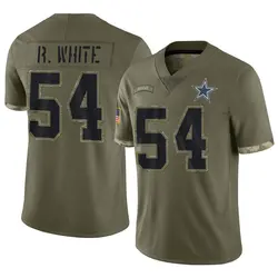 Nike Randy White Dallas Cowboys Youth Limited Olive 2022 Salute To Service Jersey
