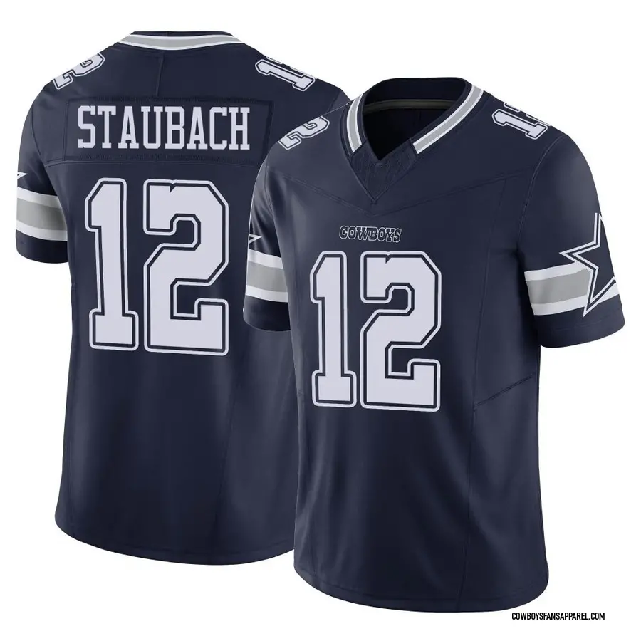 Nike Roger Staubach Dallas Cowboys Men's Limited Navy Vapor F.U.S.E. Jersey