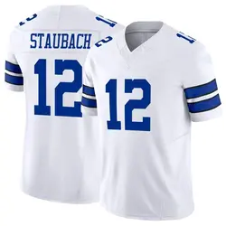 Nike Roger Staubach Dallas Cowboys Men's Limited White Vapor F.U.S.E. Jersey