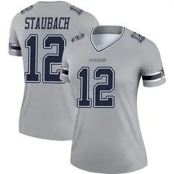 Nike Roger Staubach Dallas Cowboys Women's Legend Gray Inverted Jersey