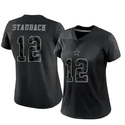 Nike Roger Staubach Dallas Cowboys Women's Limited Black Reflective Jersey