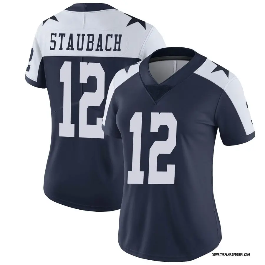 Nike Roger Staubach Dallas Cowboys Women's Limited Navy Alternate Vapor Untouchable Jersey