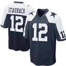 Nike Roger Staubach Dallas Cowboys Youth Game Navy Blue Throwback Jersey