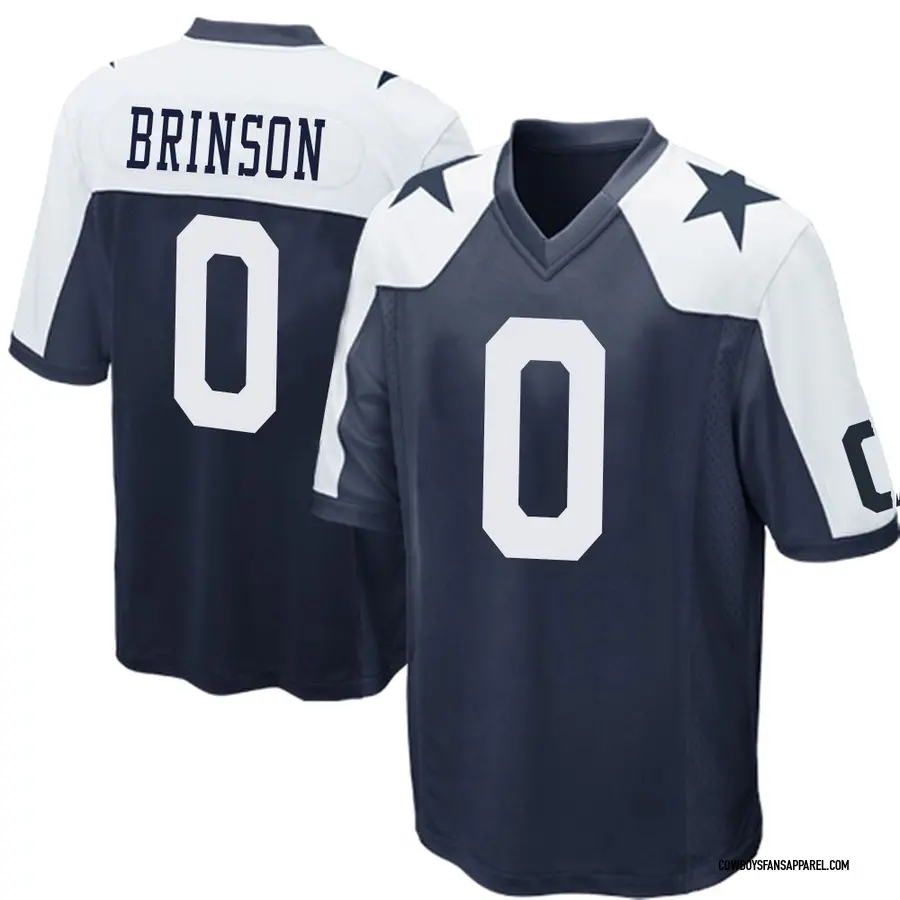 Nike Romello Brinson Dallas Cowboys Youth Game Navy Blue Throwback Jersey
