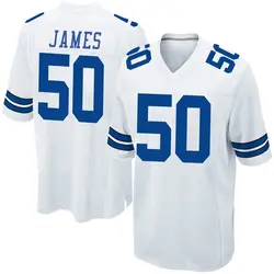 Nike Shemar James Dallas Cowboys Men's Game White Jersey
