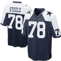 Nike Terence Steele Dallas Cowboys Men's Game Navy Blue Throwback Jersey