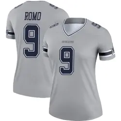 Nike Tony Romo Dallas Cowboys Women's Legend Gray Inverted Jersey