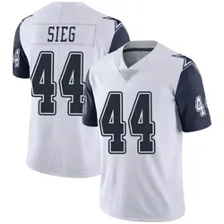 Trent Sieg Dallas Cowboys Men's Limited White Color Rush Vapor Untouchable Jersey