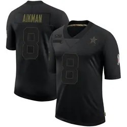 Nike Troy Aikman Dallas Cowboys Men's Limited Black 2020 Salute To Service Jersey