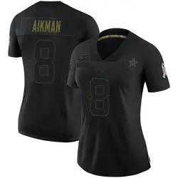 Nike Troy Aikman Dallas Cowboys Women's Limited Black 2020 Salute To Service Jersey