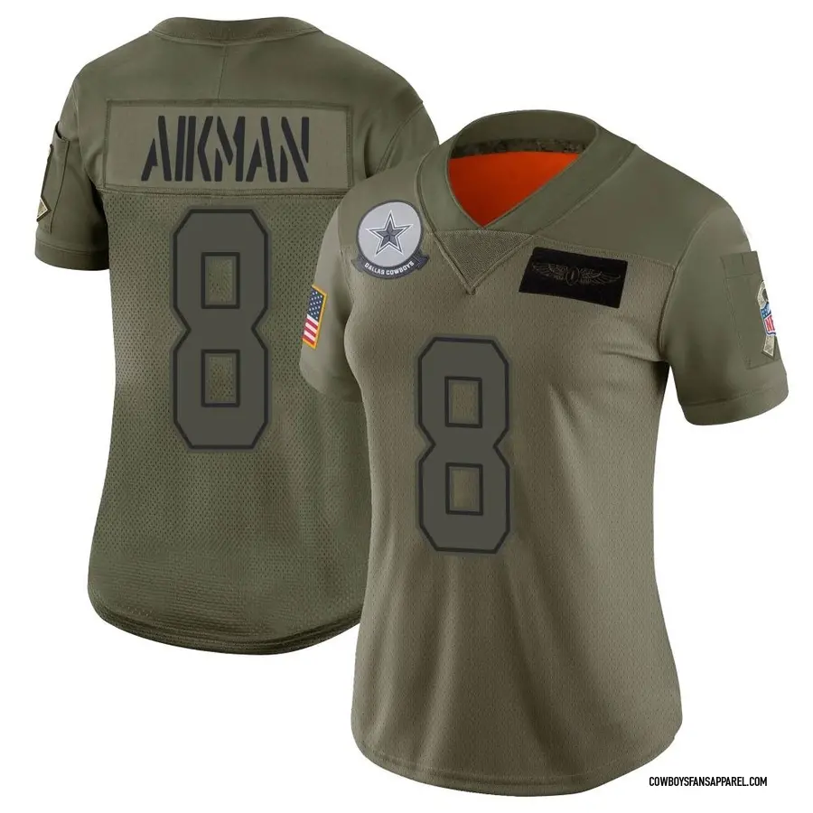 Nike Troy Aikman Dallas Cowboys Women's Limited Camo 2019 Salute to Service Jersey