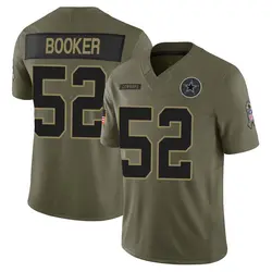 Nike Tyler Booker Dallas Cowboys Men's Limited Olive 2025 Salute to Service Jersey