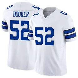 Nike Tyler Booker Dallas Cowboys Men's Limited White Vapor F.U.S.E. Jersey