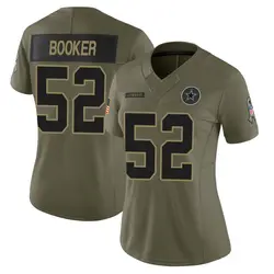 Nike Tyler Booker Dallas Cowboys Women's Limited Olive 2025 Salute to Service Jersey