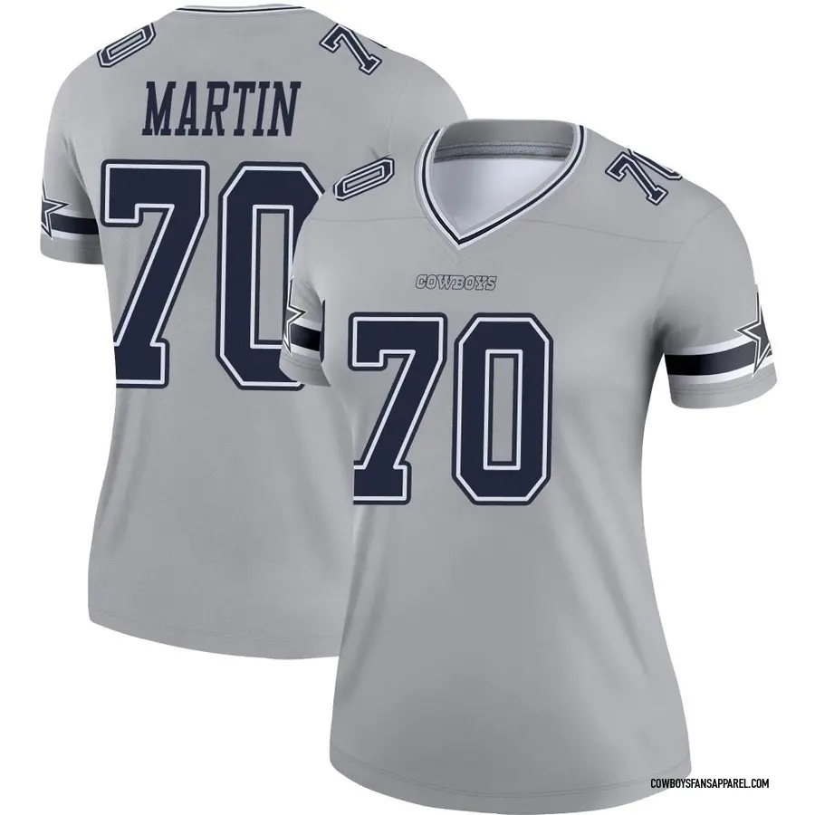 Nike Zack Martin Dallas Cowboys Women's Legend Gray Inverted Jersey